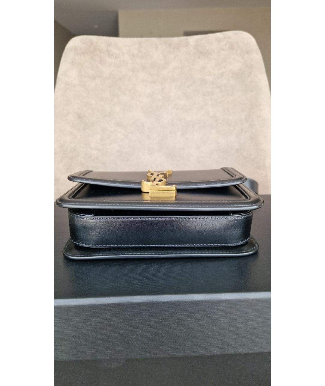 SAINT LAURENT Черная кожаная сумка через плечо, фото 5