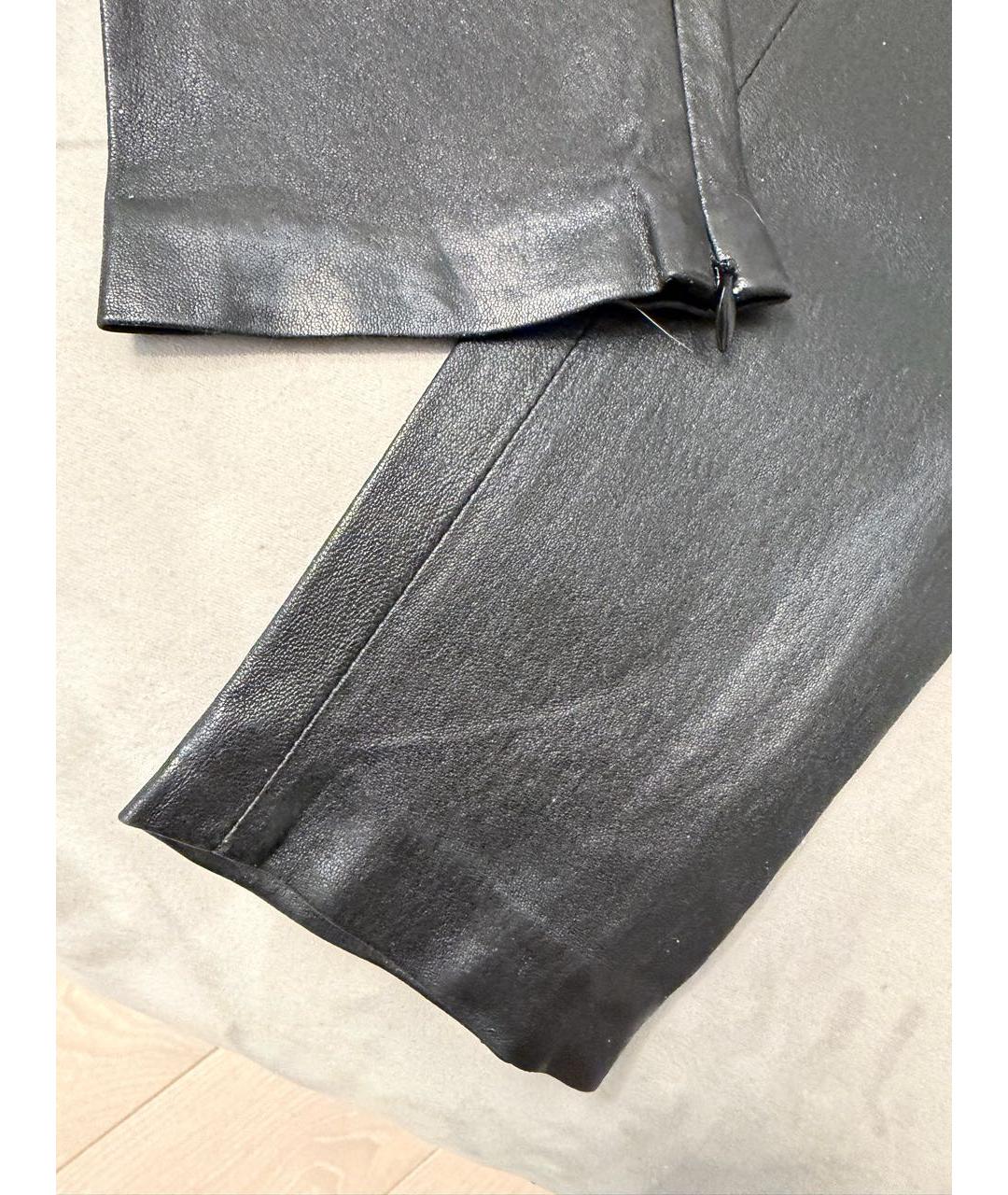 CHRISTIAN DIOR Черные кожаные леггинсы и велосипедки, фото 6