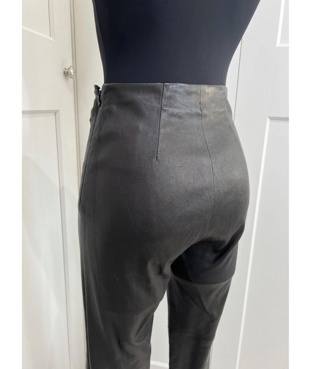 CHRISTIAN DIOR Черные кожаные леггинсы и велосипедки, фото 3