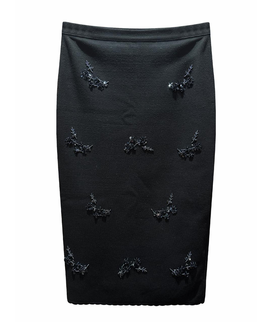 NO. 21 Черная вискозная юбка миди, фото 1