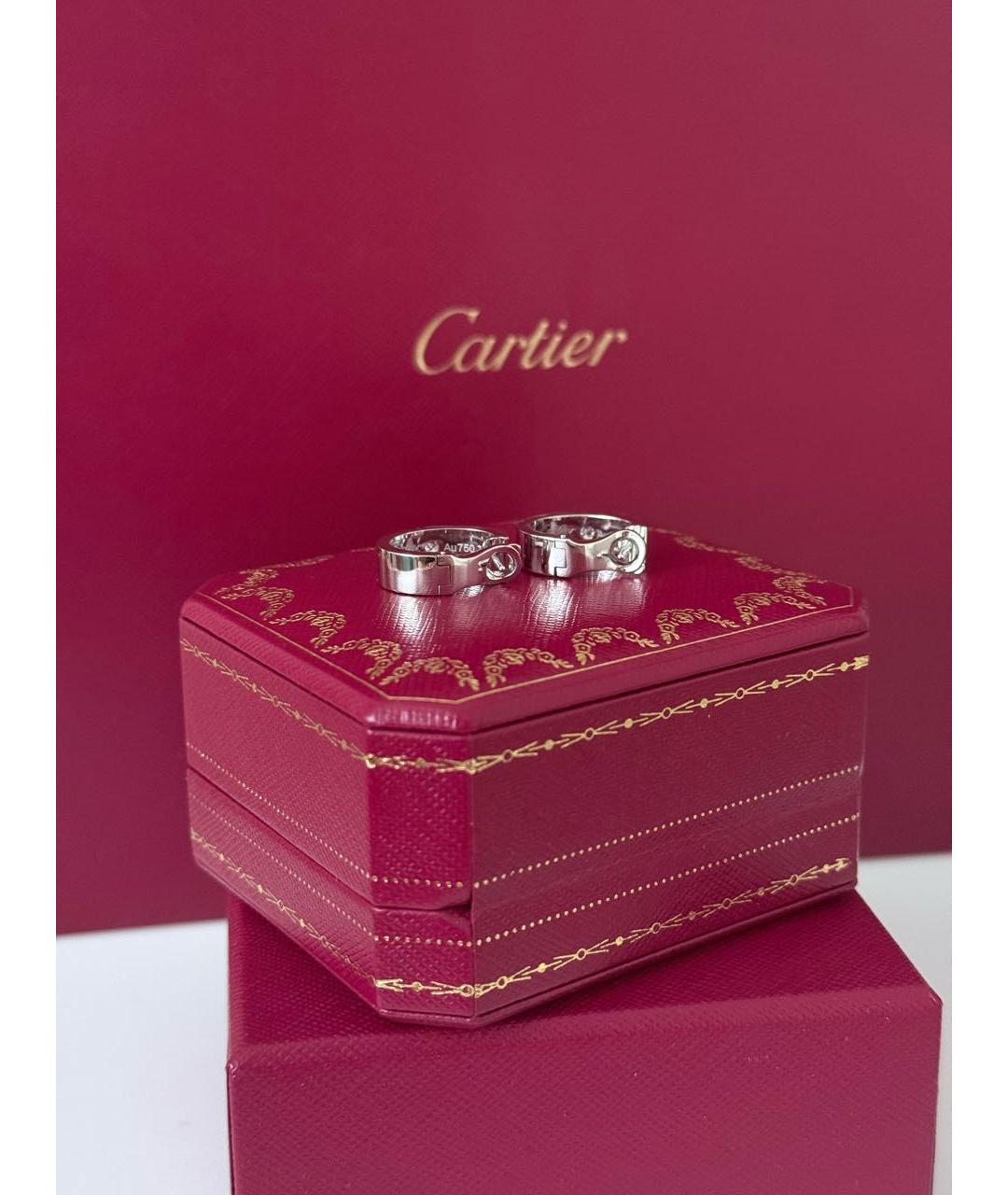 CARTIER Белые серьги из белого золота, фото 4