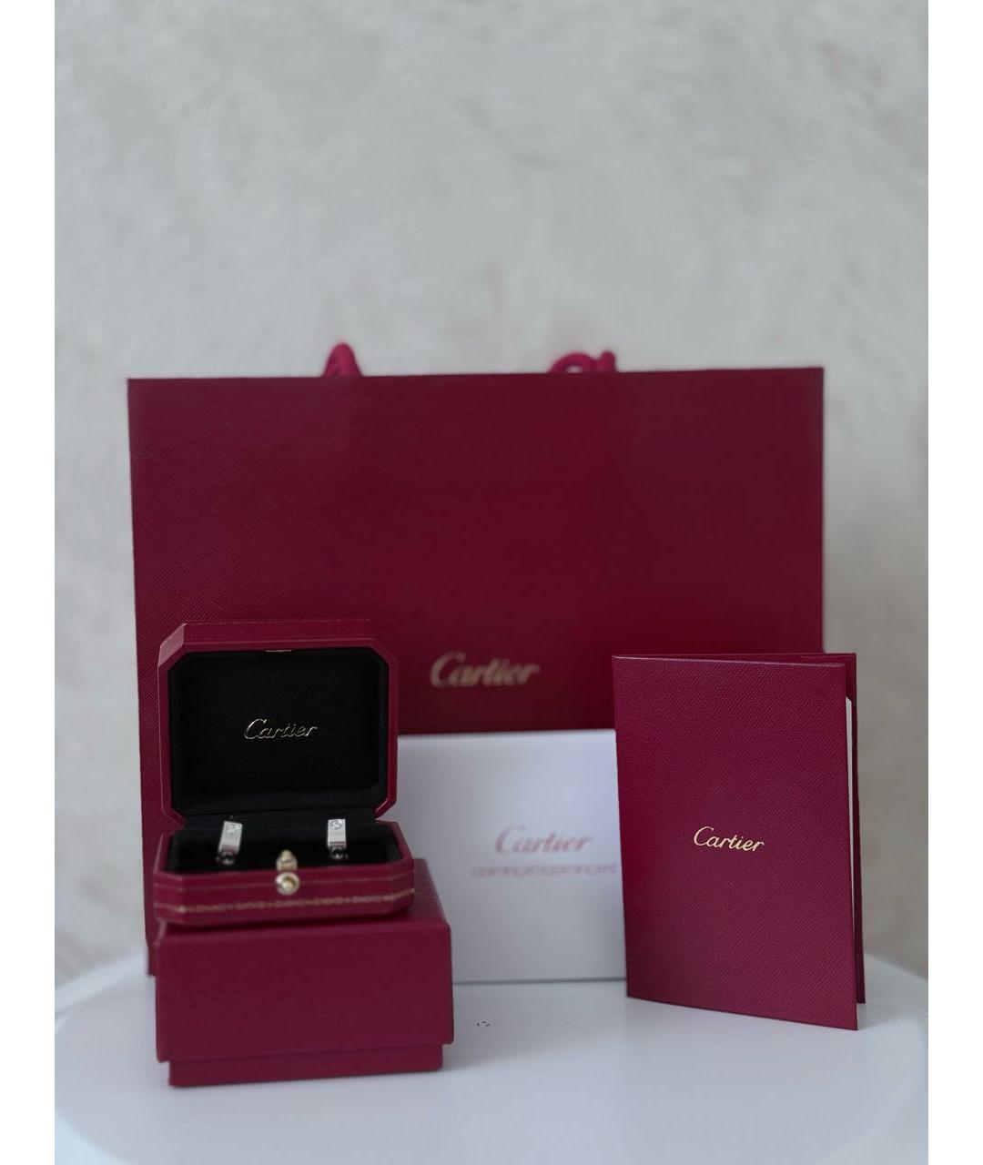 CARTIER Белые серьги из белого золота, фото 8