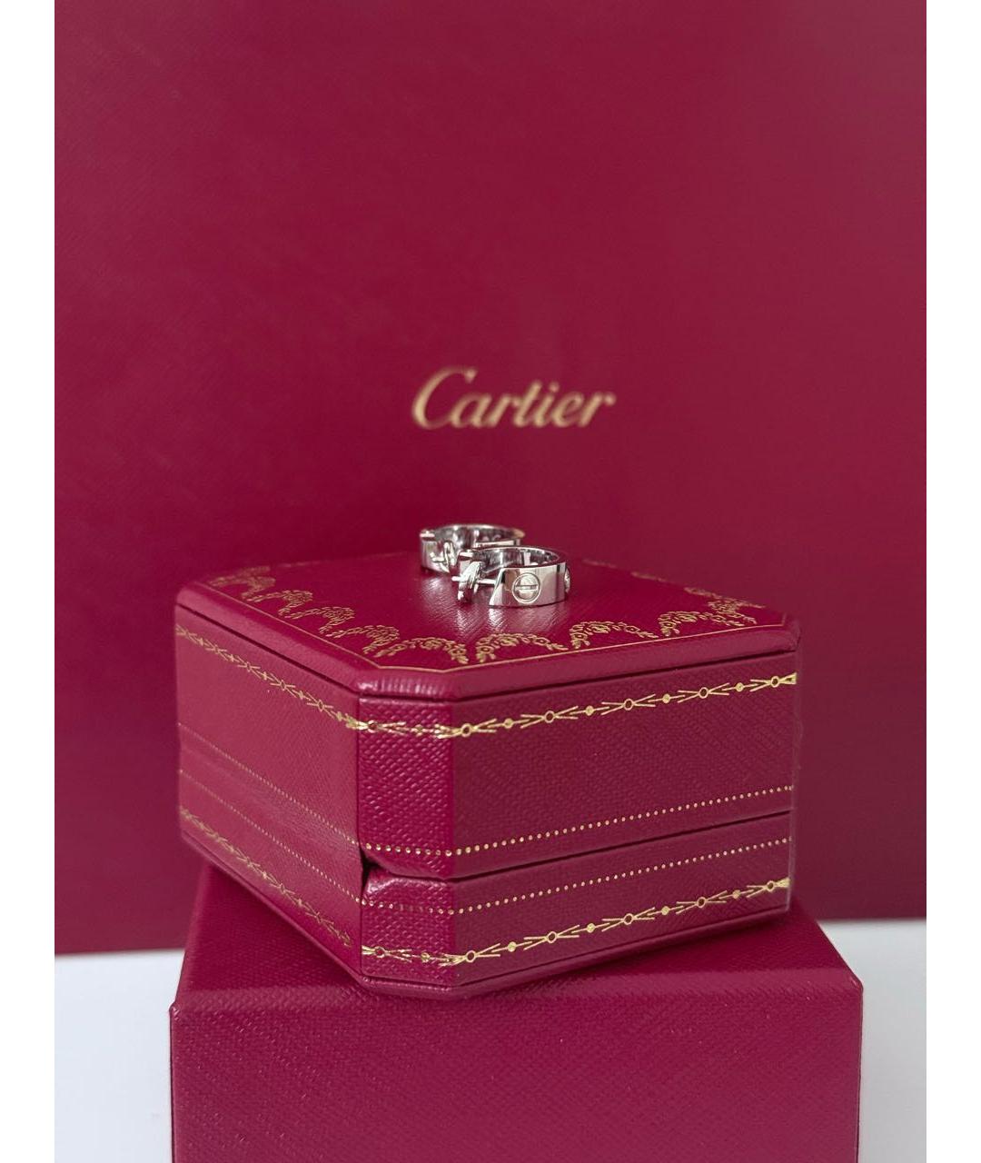 CARTIER Белые серьги из белого золота, фото 5