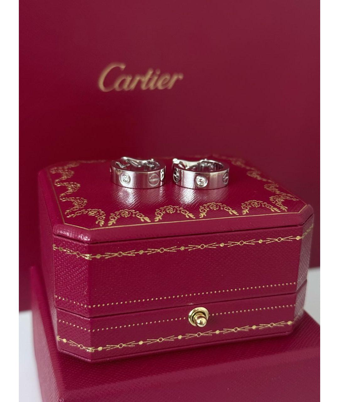 CARTIER Белые серьги из белого золота, фото 2