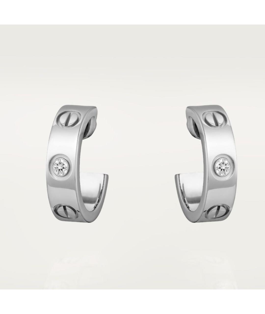 CARTIER Белые серьги из белого золота, фото 9