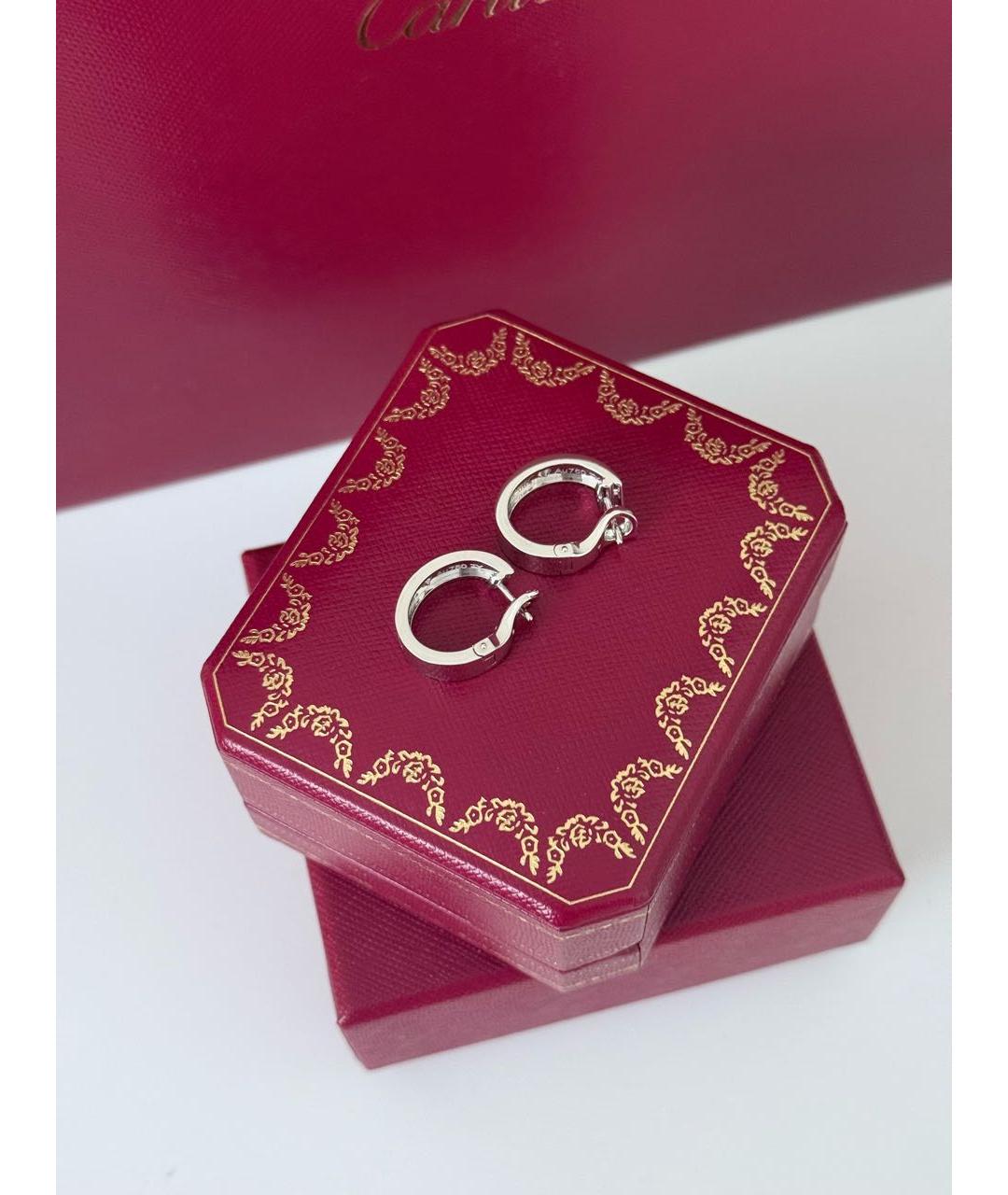 CARTIER Белые серьги из белого золота, фото 7