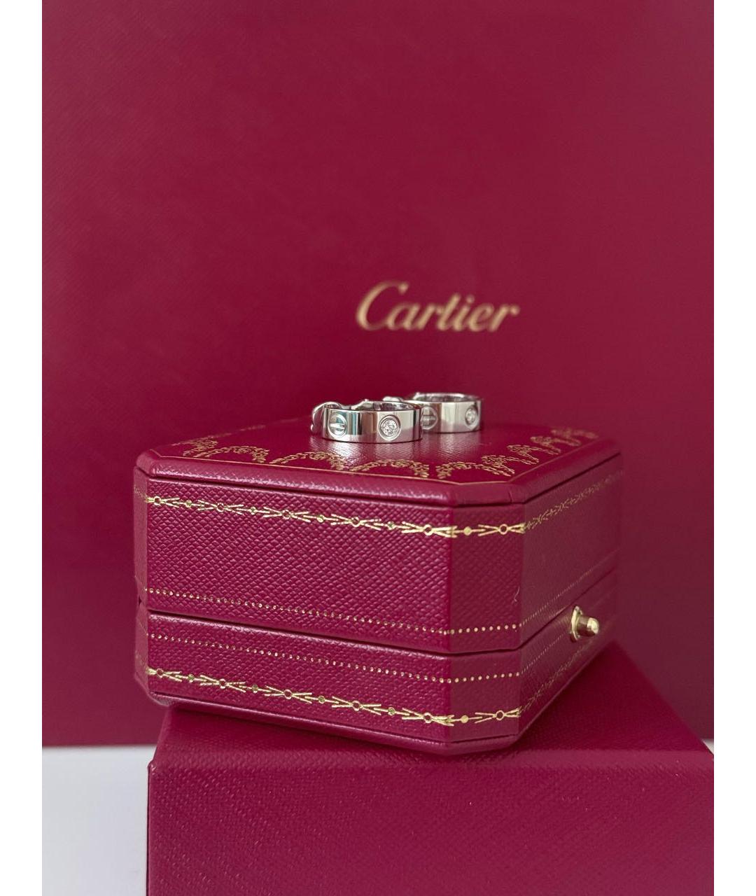 CARTIER Белые серьги из белого золота, фото 6