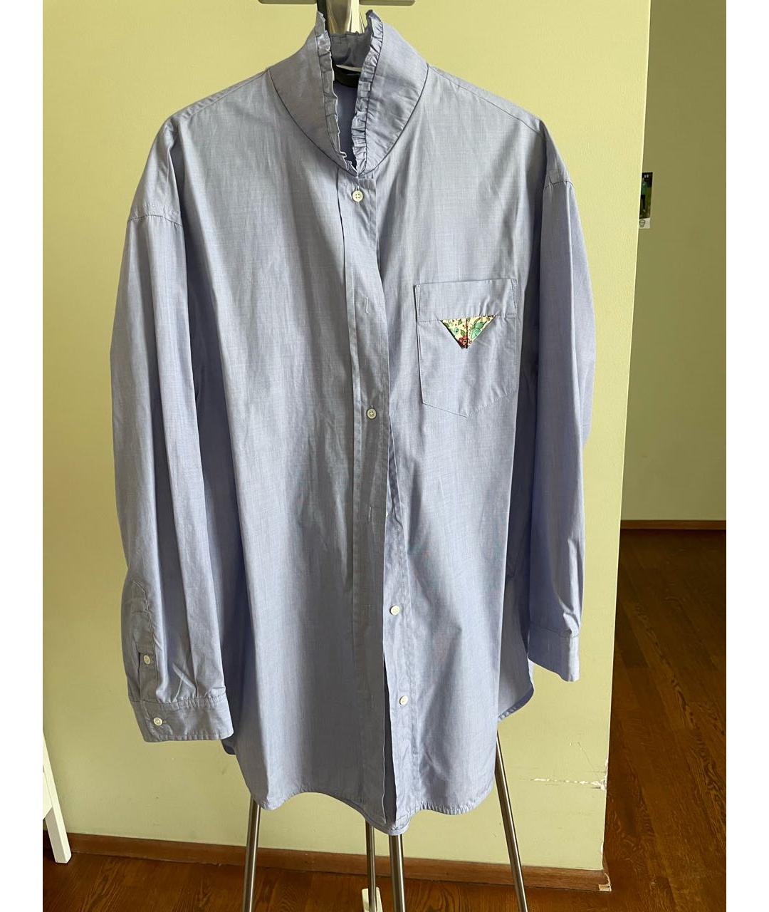 SANDRO Голубая хлопковая рубашка, фото 9