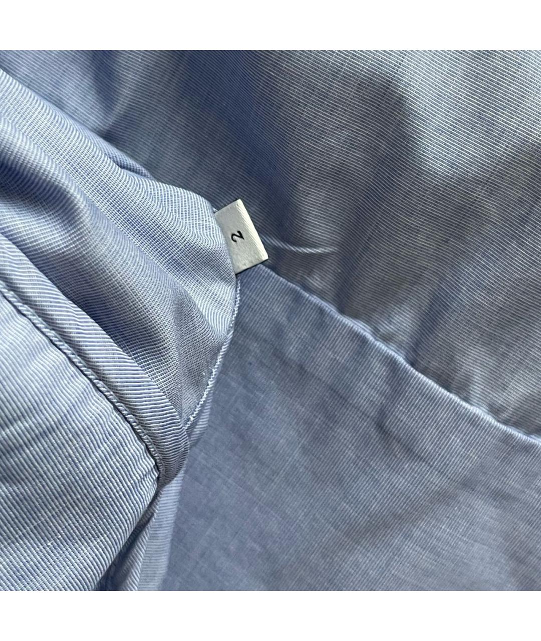 SANDRO Голубая хлопковая рубашка, фото 7