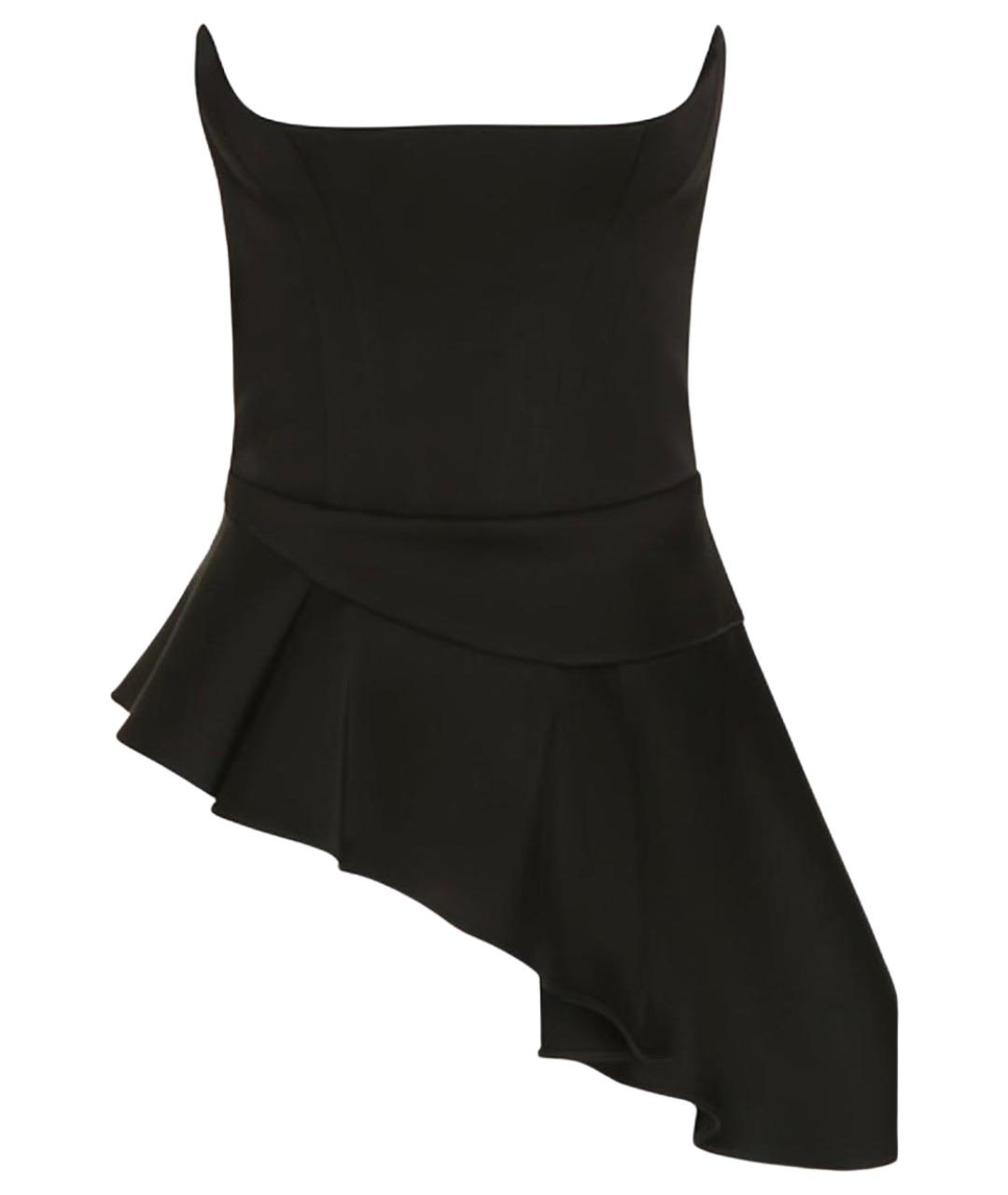 ULYANA SERGEENKO Черный полиэстеровый корсет, фото 1