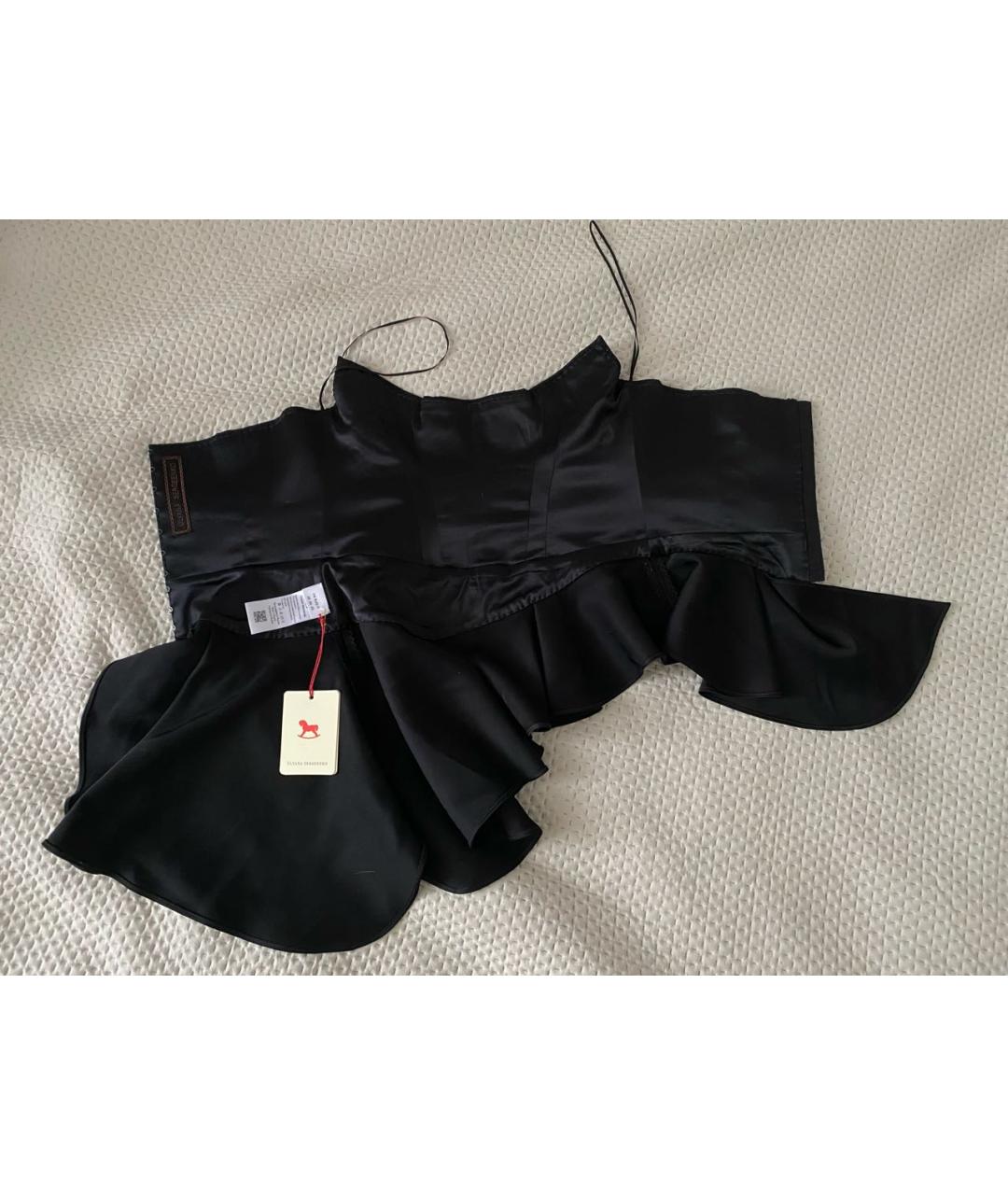 ULYANA SERGEENKO Черный полиэстеровый корсет, фото 3