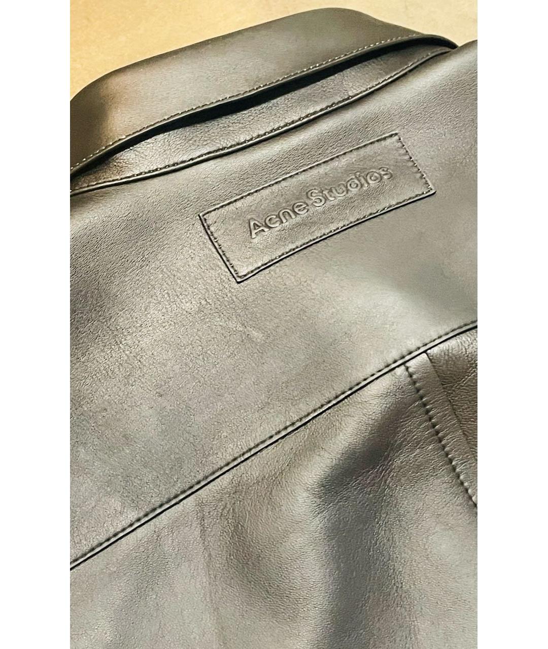 ACNE STUDIOS Черная кожаная куртка, фото 8