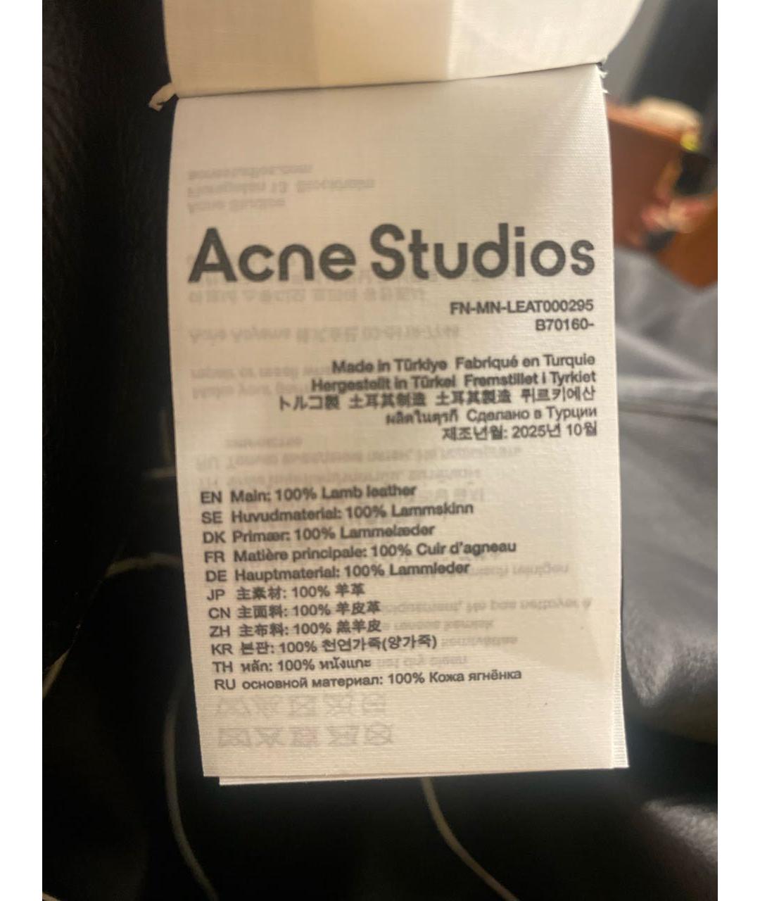 ACNE STUDIOS Черная кожаная куртка, фото 6