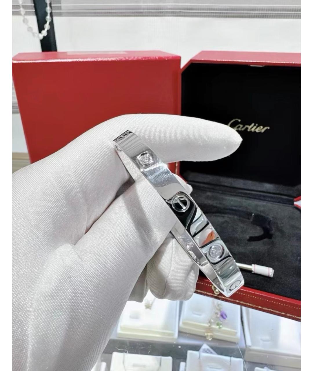 CARTIER Серебрянный браслет из белого золота, фото 3