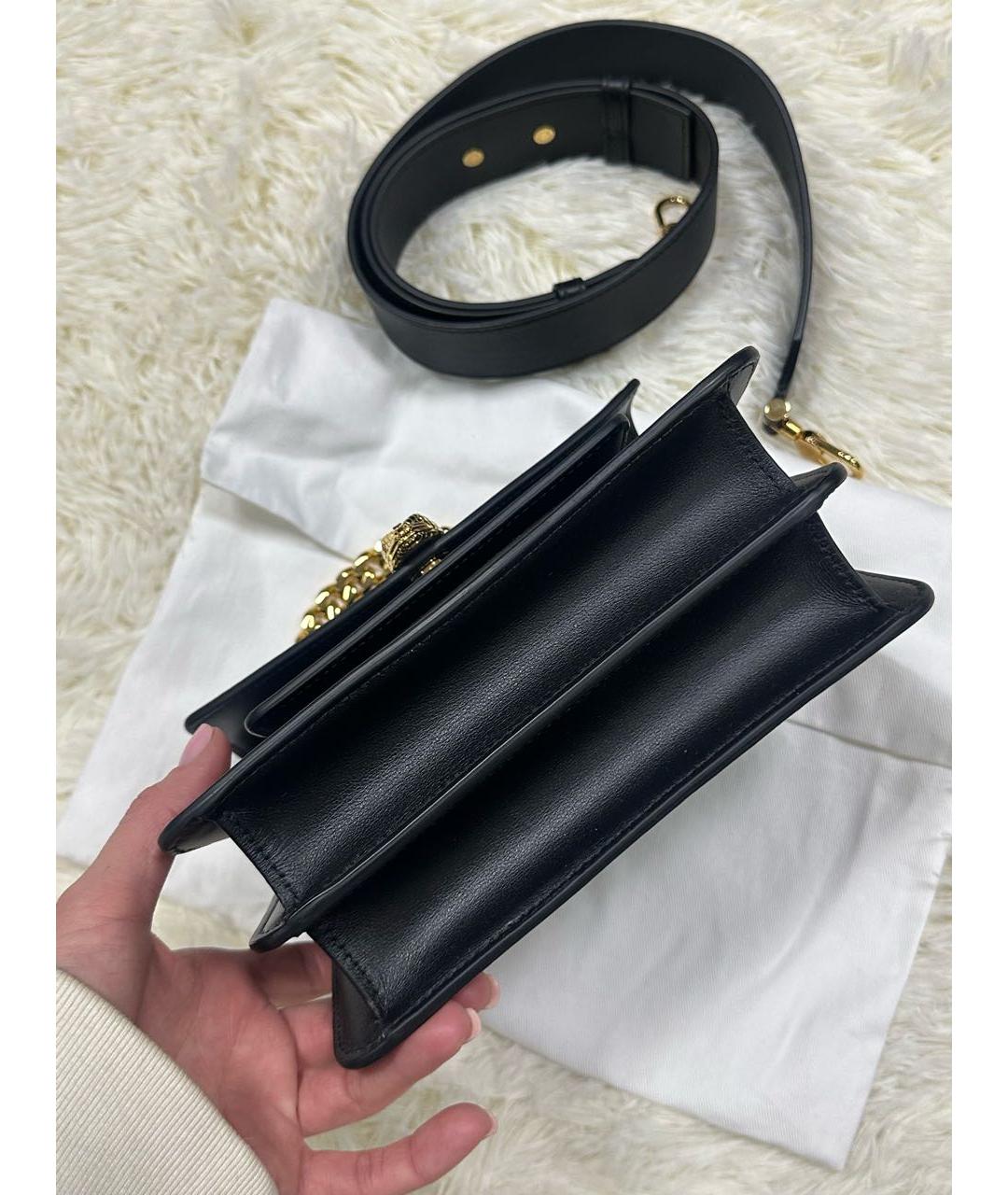 BVLGARI Черная кожаная сумка с короткими ручками, фото 3