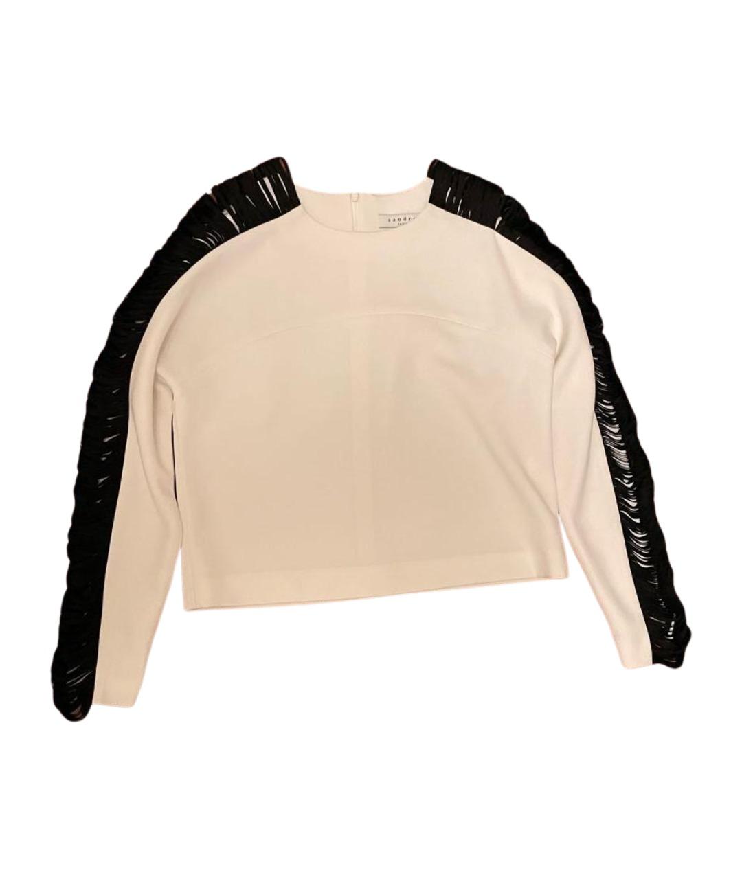 SANDRO Белая полиэстеровая блузы, фото 1