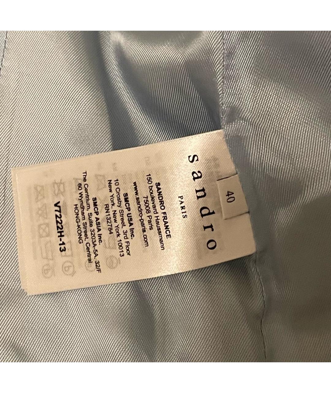 SANDRO Бежевый вискозный пиджак, фото 6