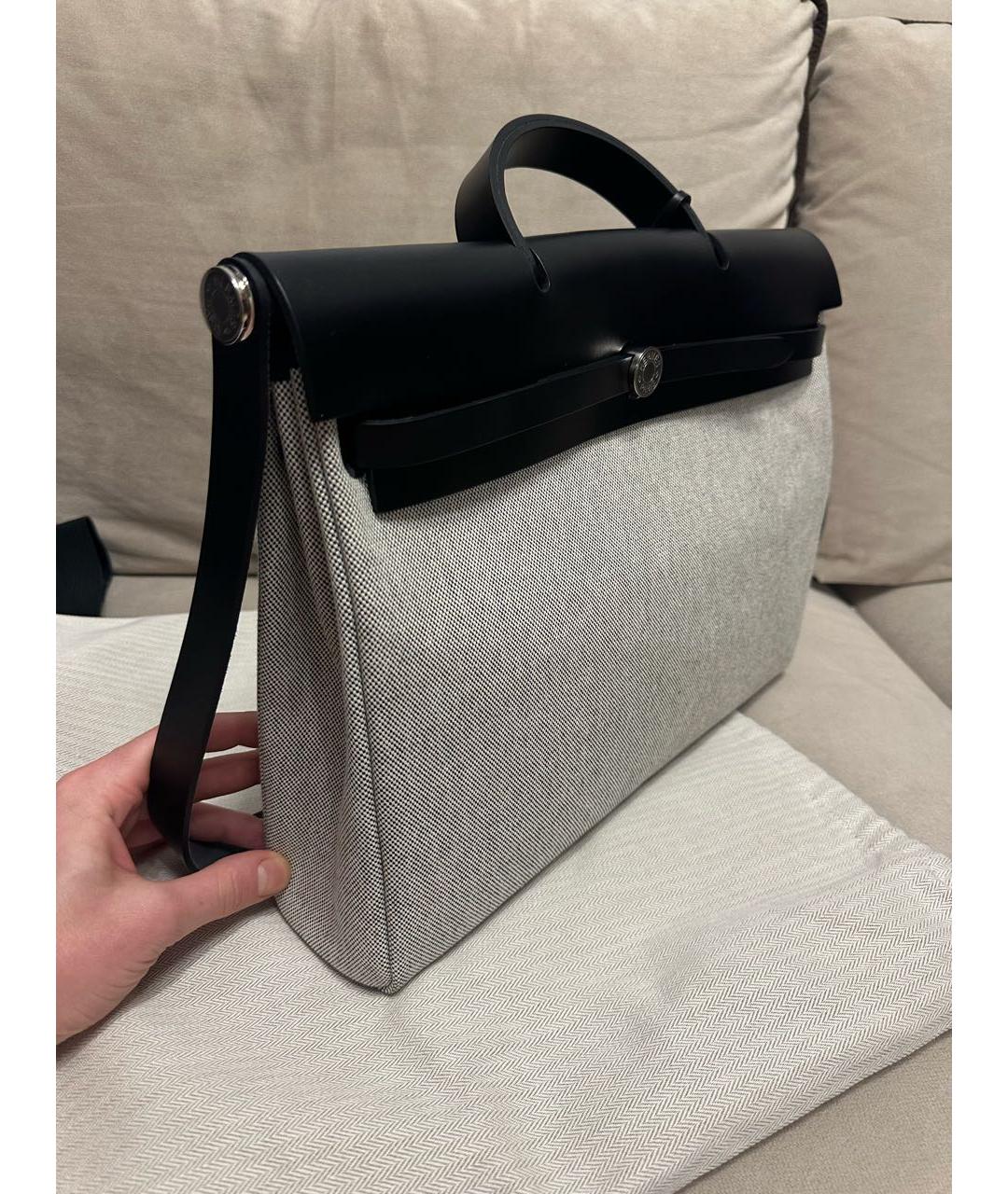 HERMES Серая сумка через плечо, фото 2