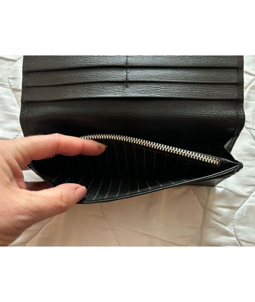 ERMENEGILDO ZEGNA XXX Черный кожаный кошелек, фото 5