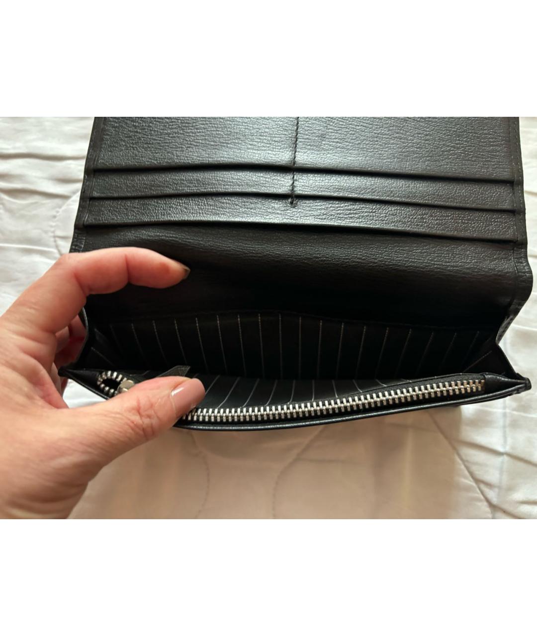 ERMENEGILDO ZEGNA XXX Черный кожаный кошелек, фото 4