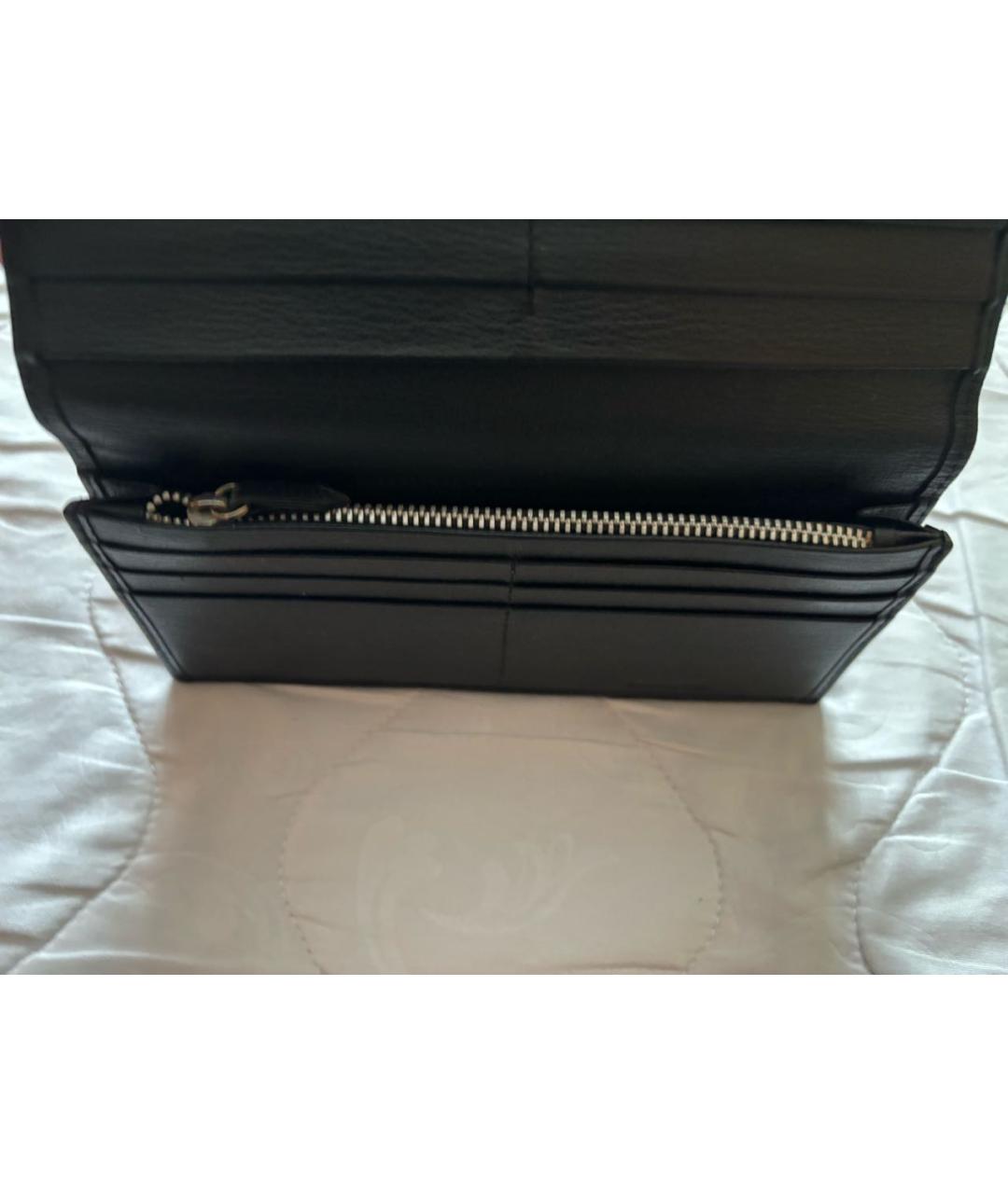 ERMENEGILDO ZEGNA XXX Черный кожаный кошелек, фото 3