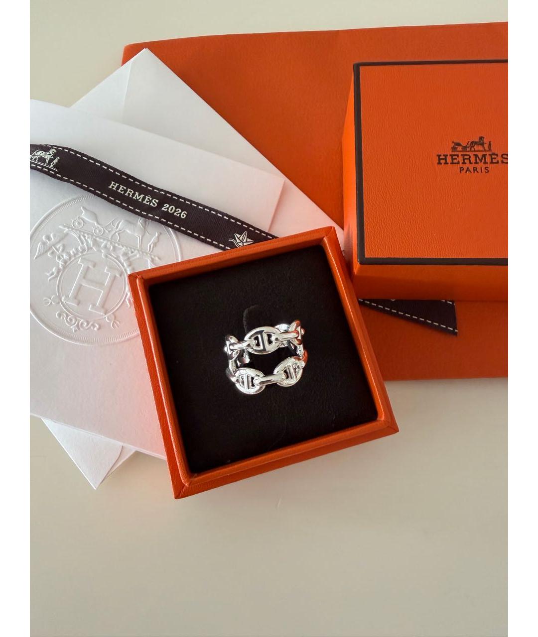 HERMES Серебряное серебряное кольцо, фото 2