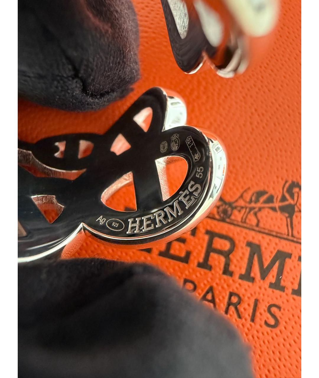 HERMES Серебряное серебряное кольцо, фото 4