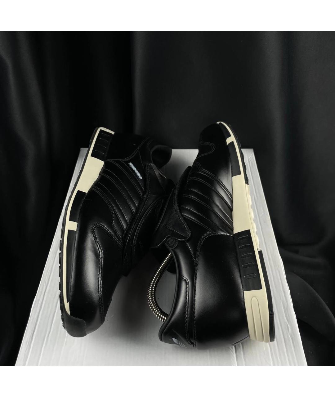 ADIDAS Черные кожаные низкие кроссовки / кеды, фото 7