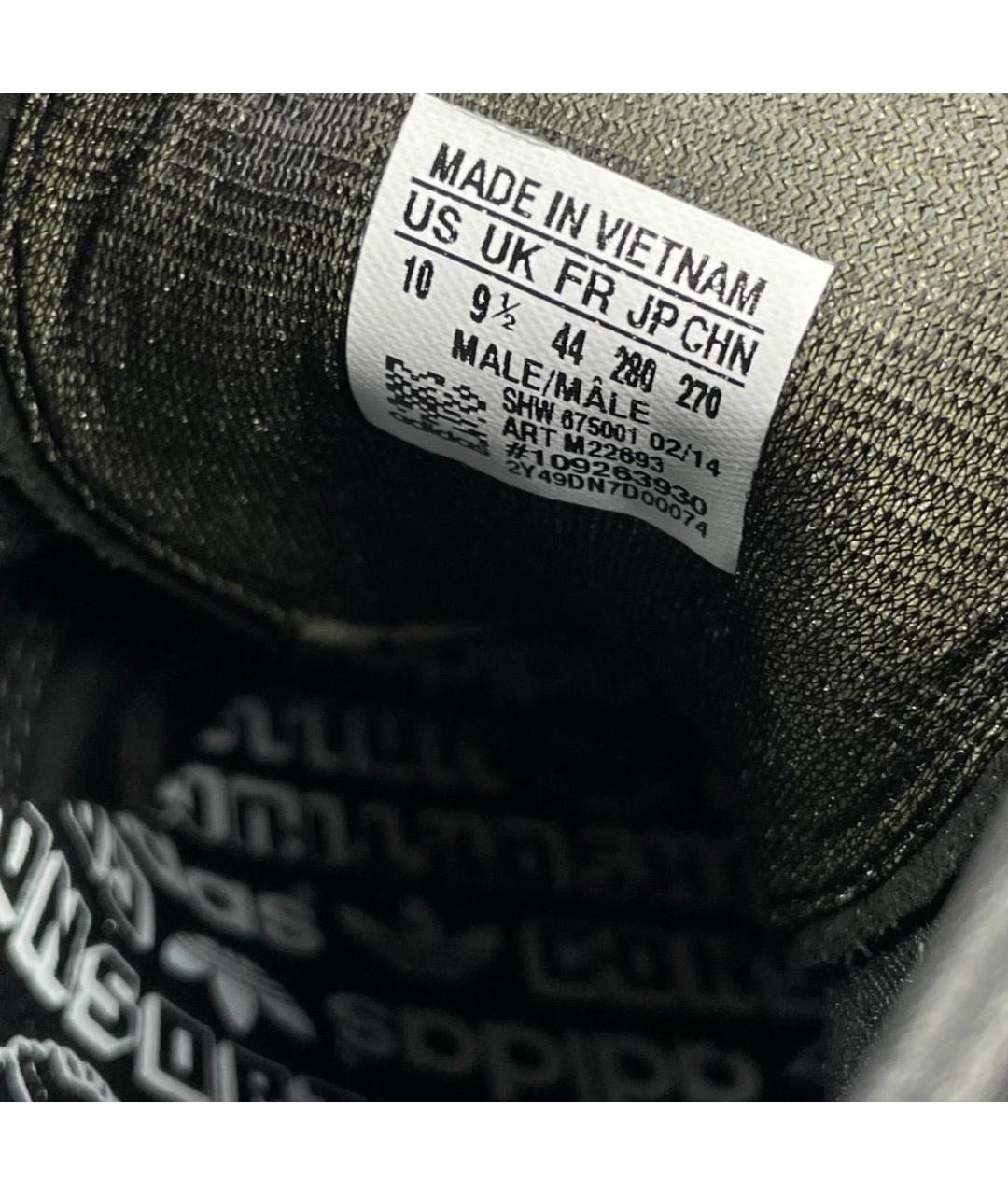 ADIDAS Черные кожаные низкие кроссовки / кеды, фото 8