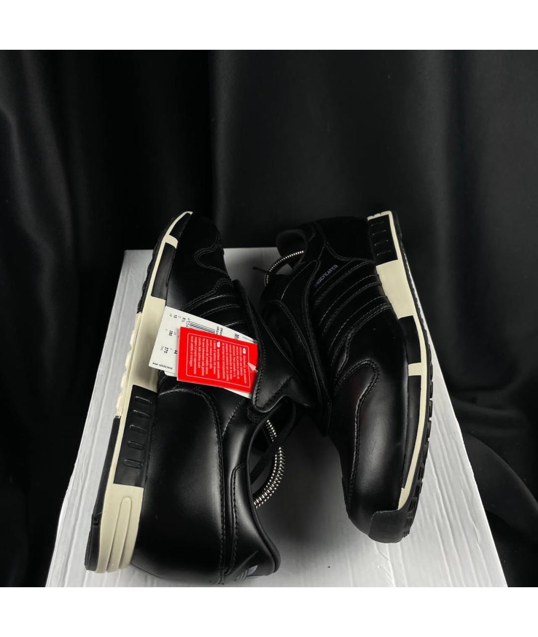 ADIDAS Черные кожаные низкие кроссовки / кеды, фото 6