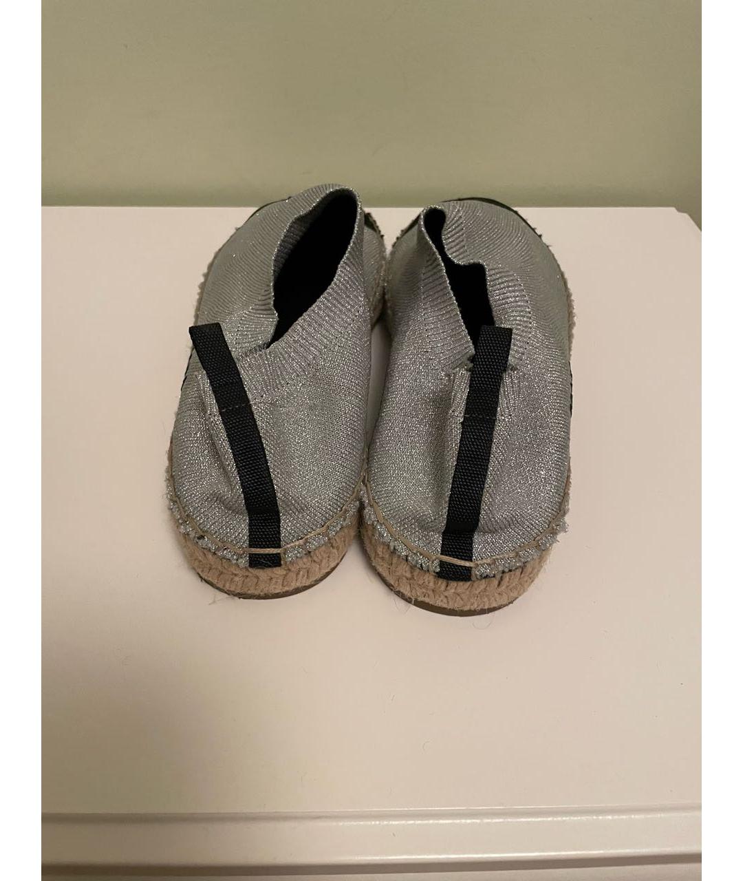 PRADA Серебряные текстильные эспадрильи, фото 7