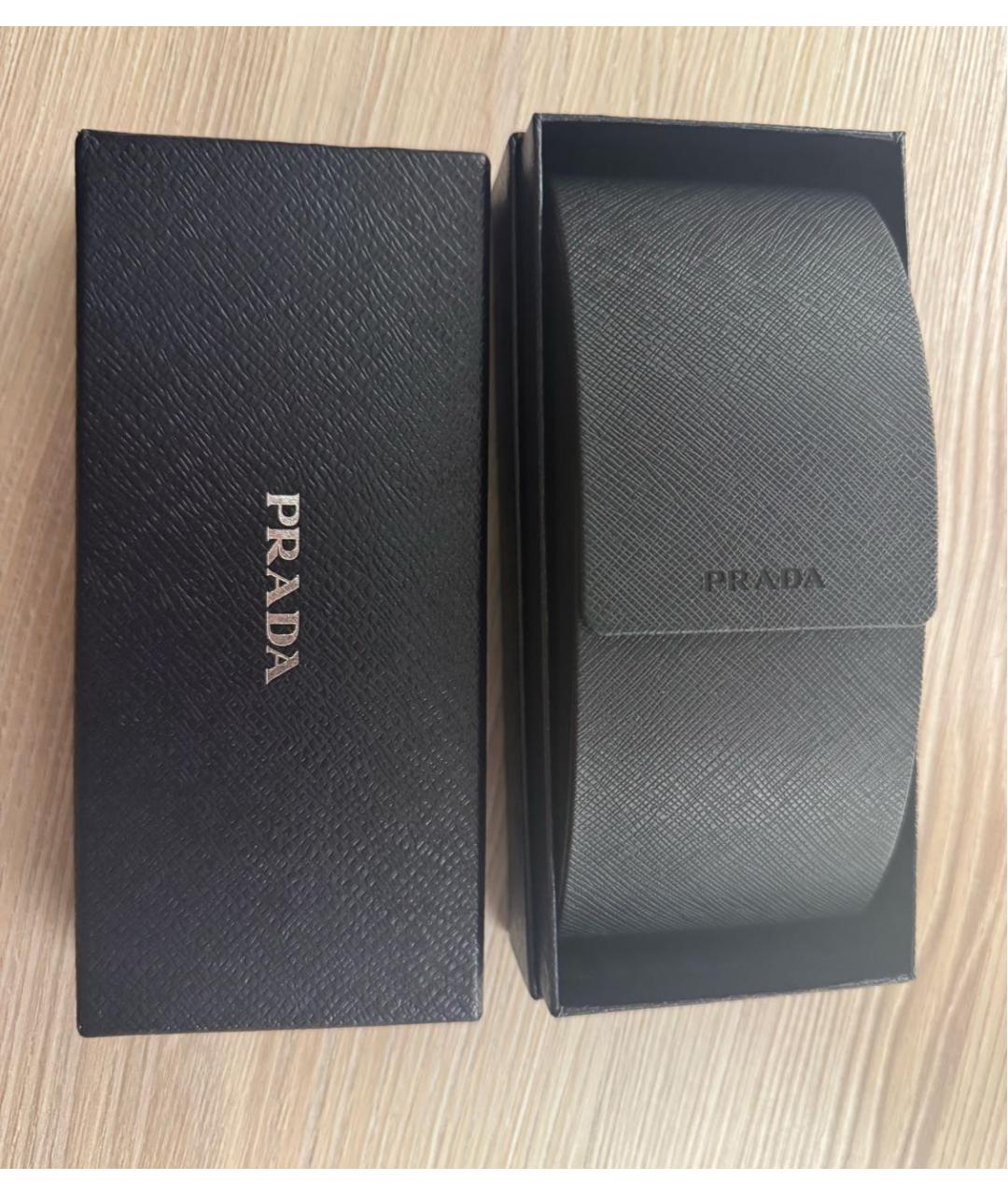 PRADA Черные металлические солнцезащитные очки, фото 2