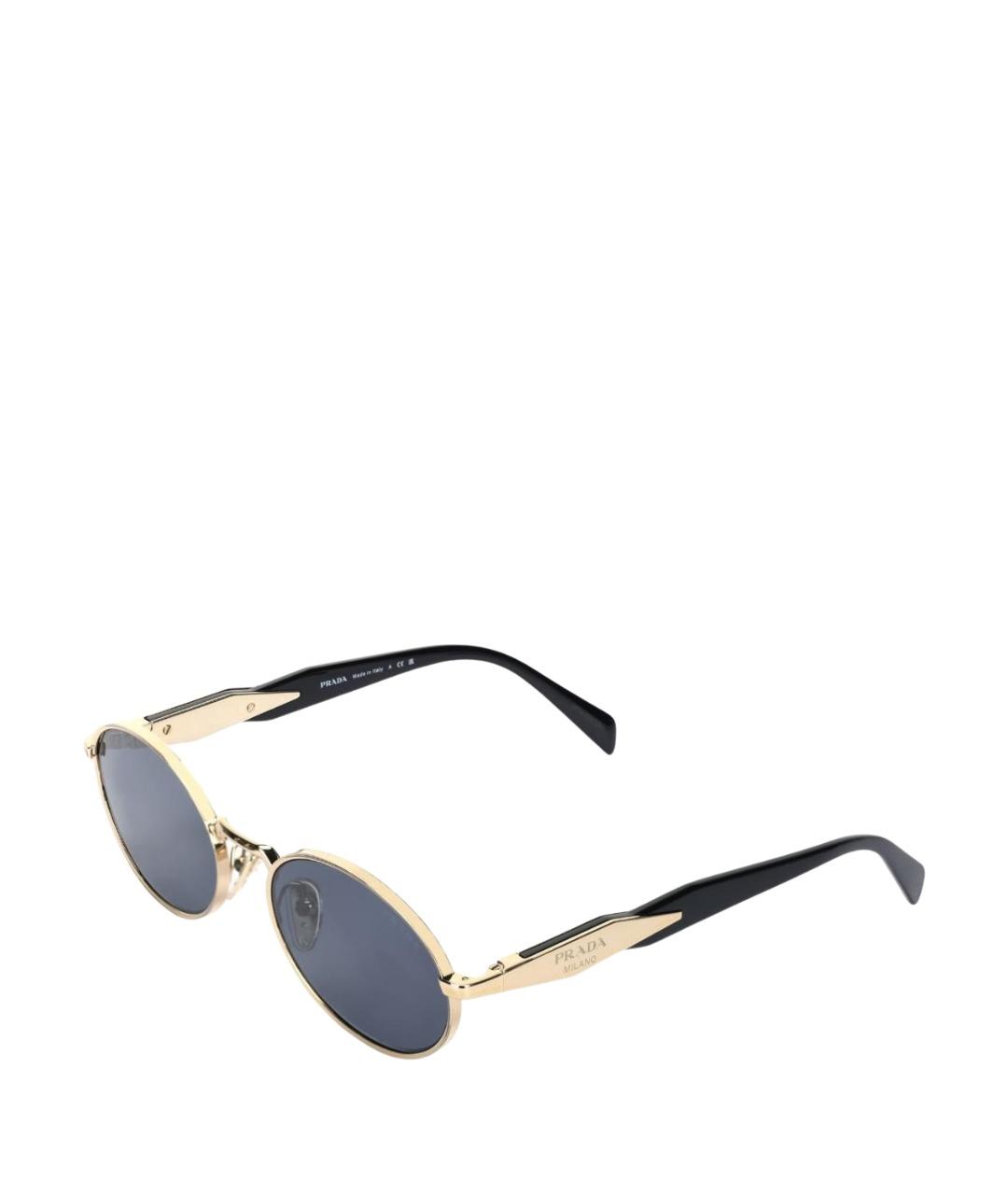 PRADA Черные металлические солнцезащитные очки, фото 1