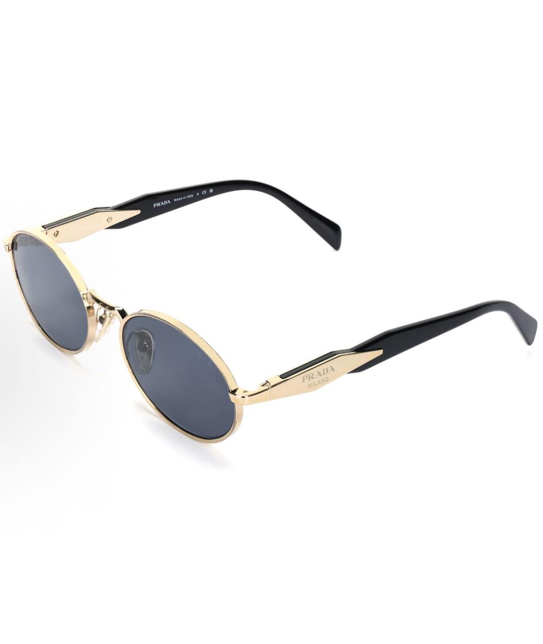 PRADA Черные металлические солнцезащитные очки, фото 5