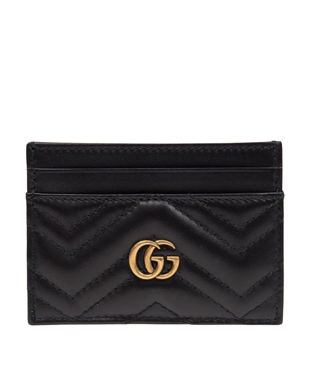 GUCCI Черный кожаный кардхолдер, фото 1