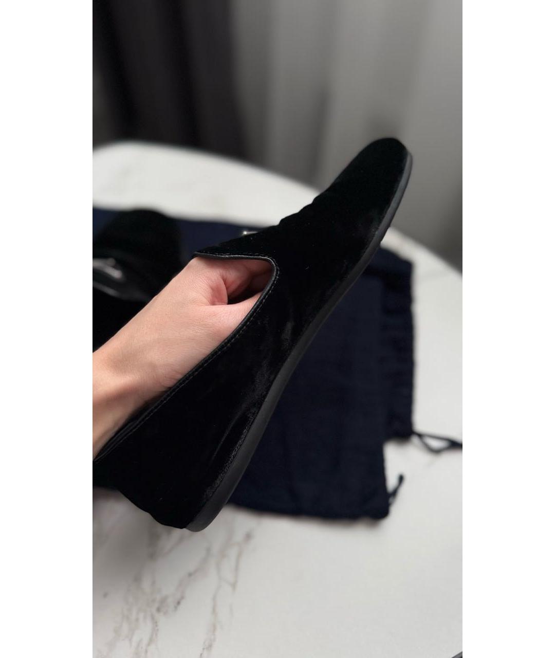 PRADA Черные бархатные лоферы, фото 5