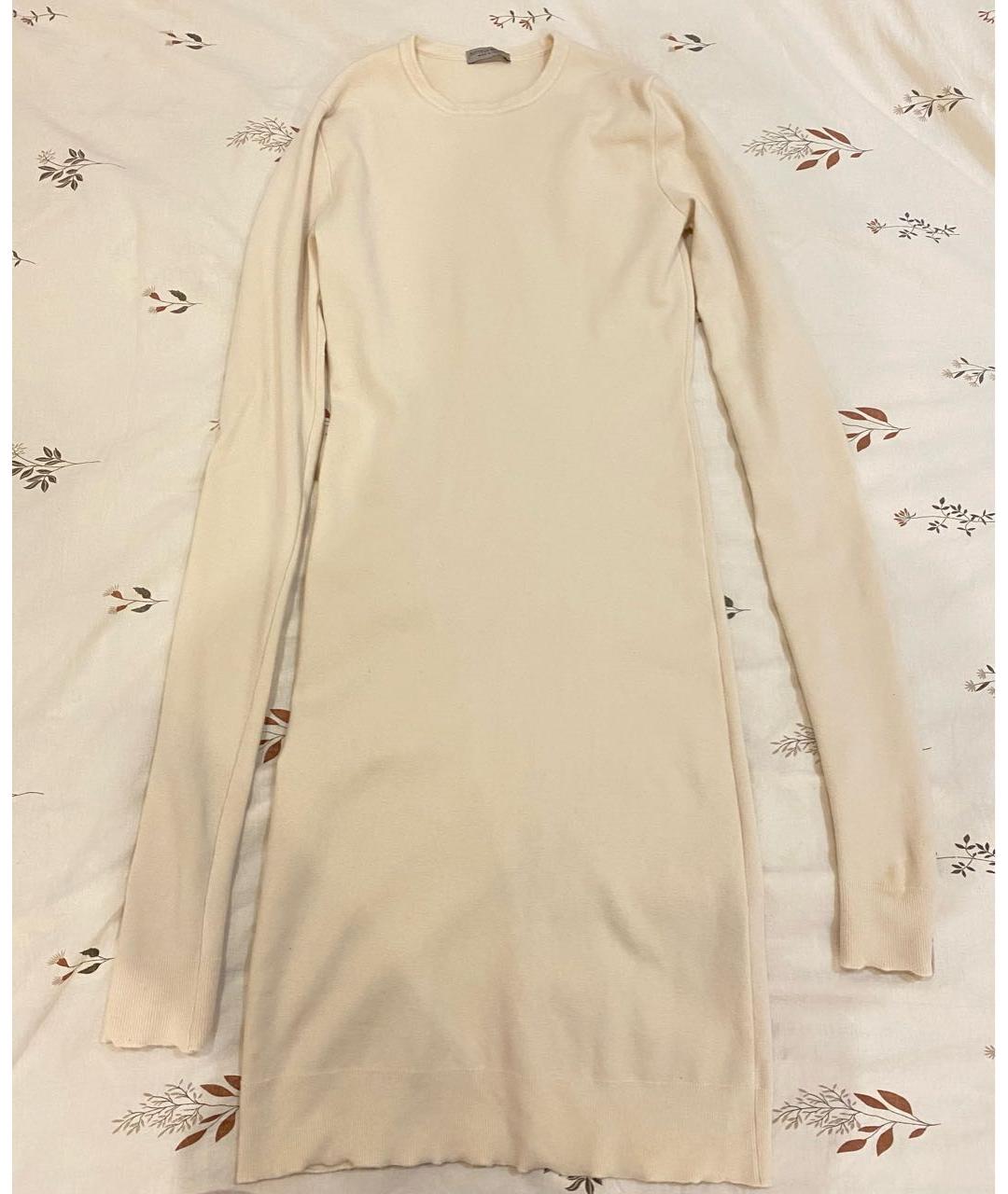 BOTTEGA VENETA Бежевое кашемировое повседневное платье, фото 6