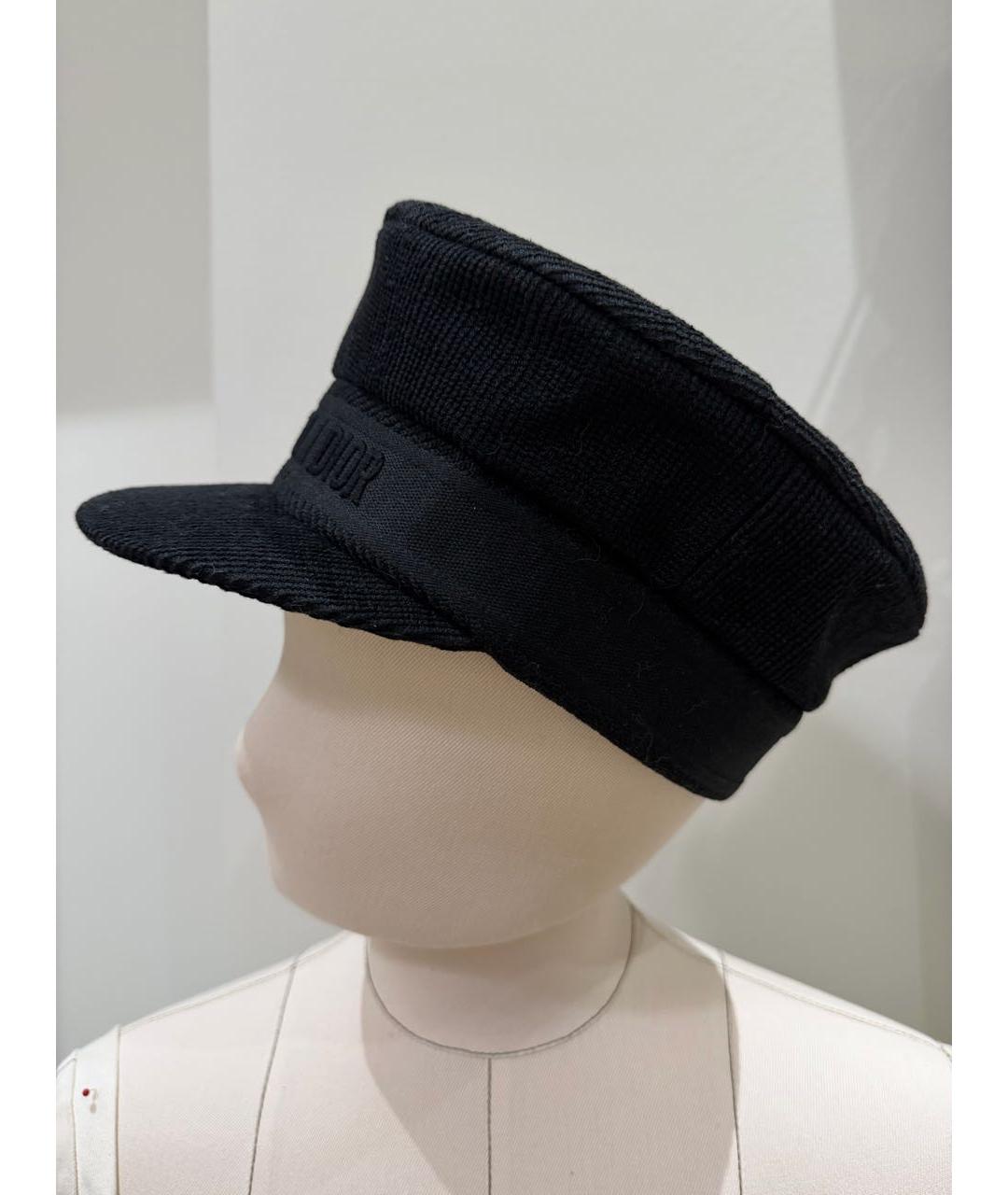 CHRISTIAN DIOR Черная хлопковая кепка, фото 3