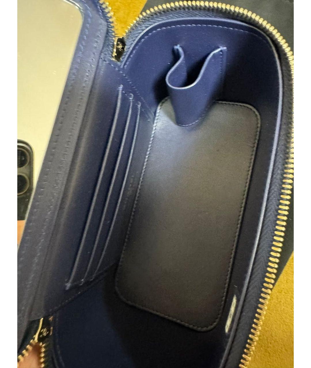 CHANEL Синяя кожаная сумка через плечо, фото 2