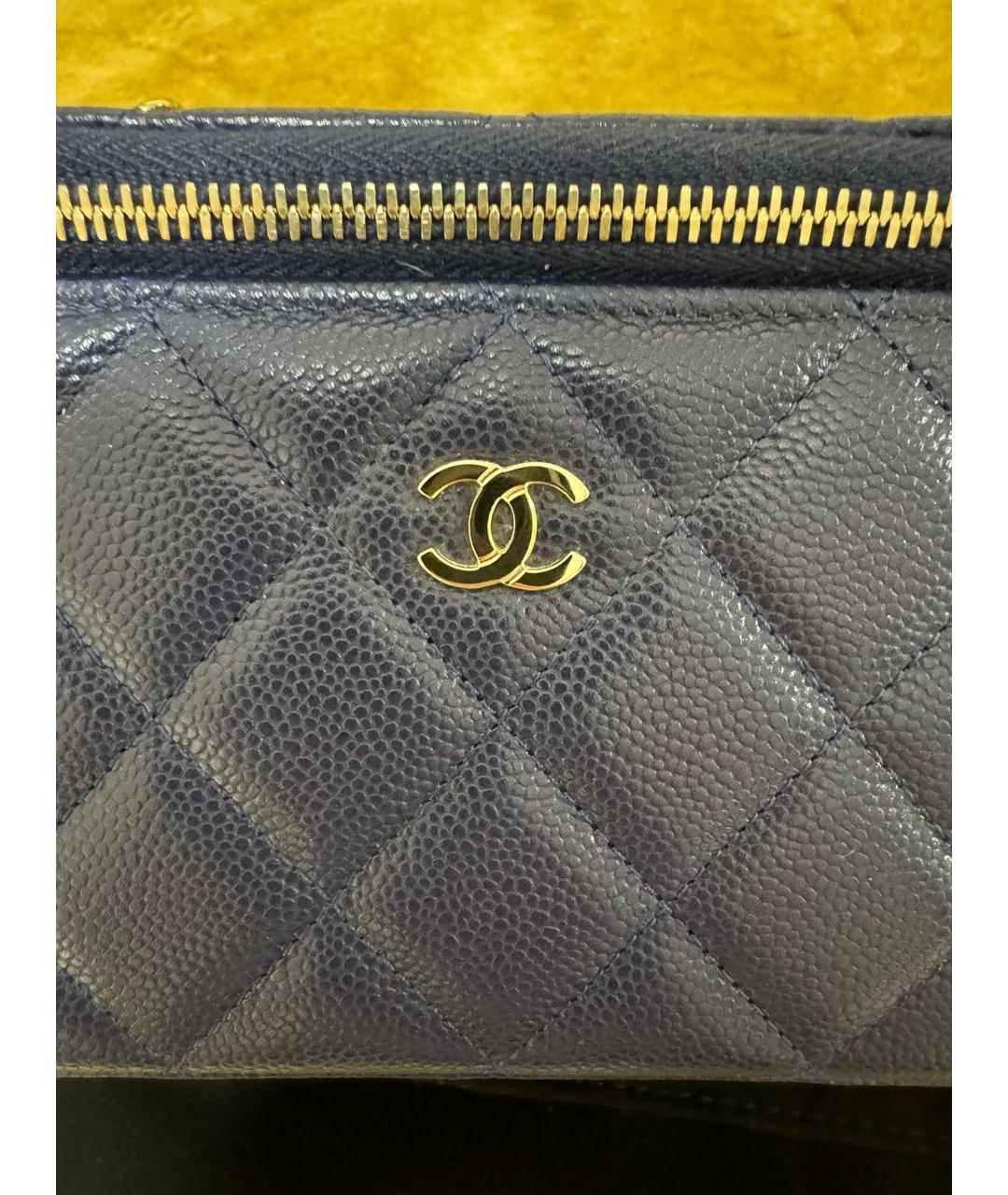 CHANEL Синяя кожаная сумка через плечо, фото 6