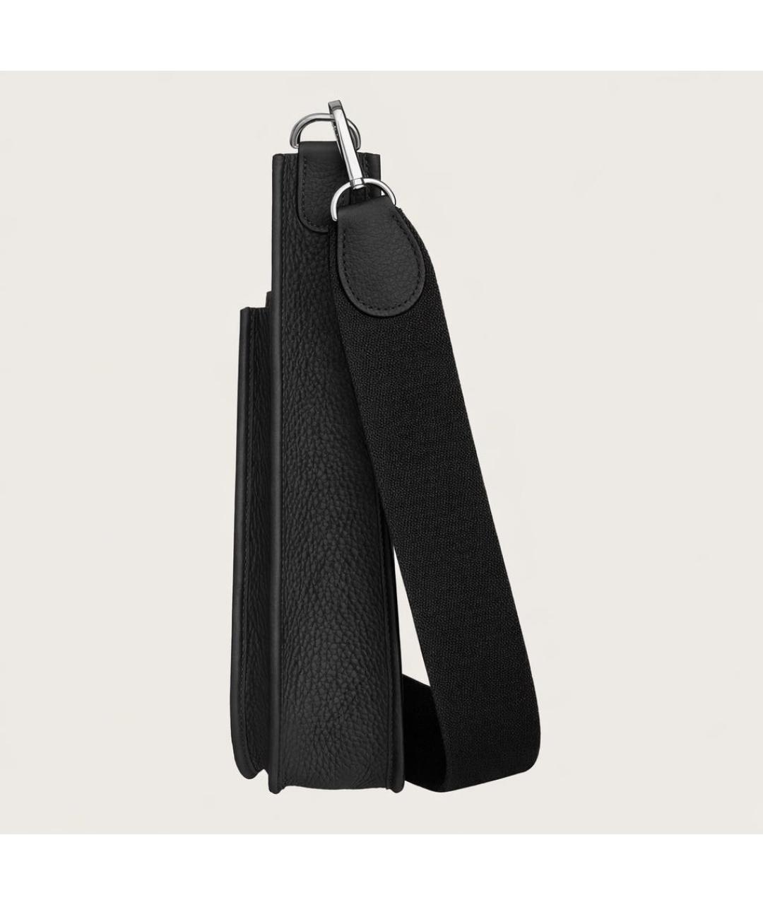 HERMES Черная кожаная сумка через плечо, фото 2