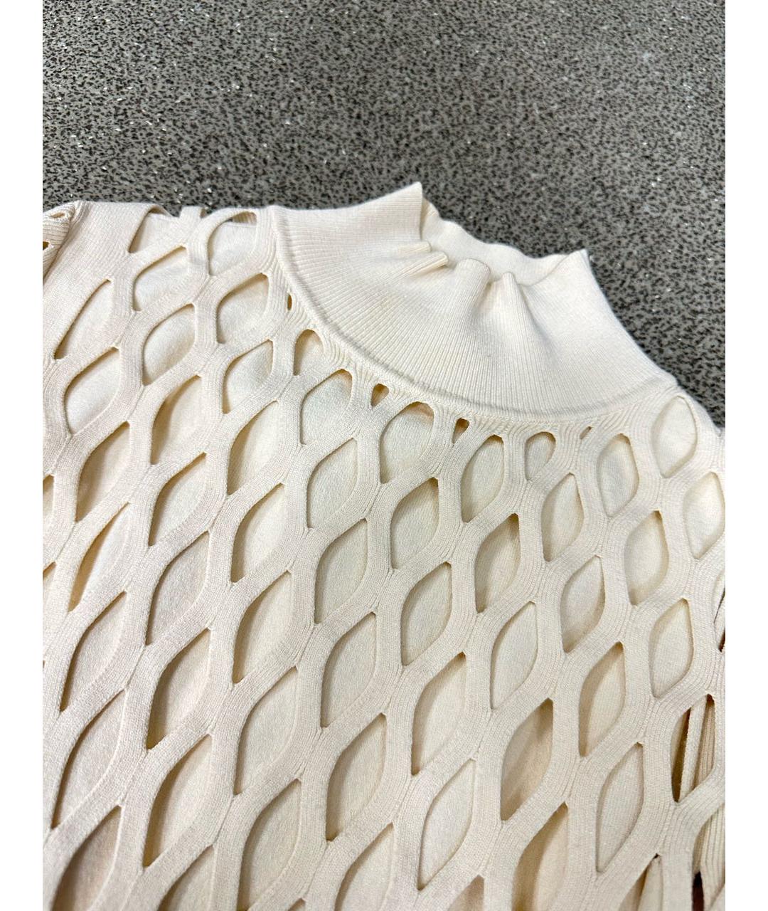 FENDI Бежевый вискозный джемпер / свитер, фото 3