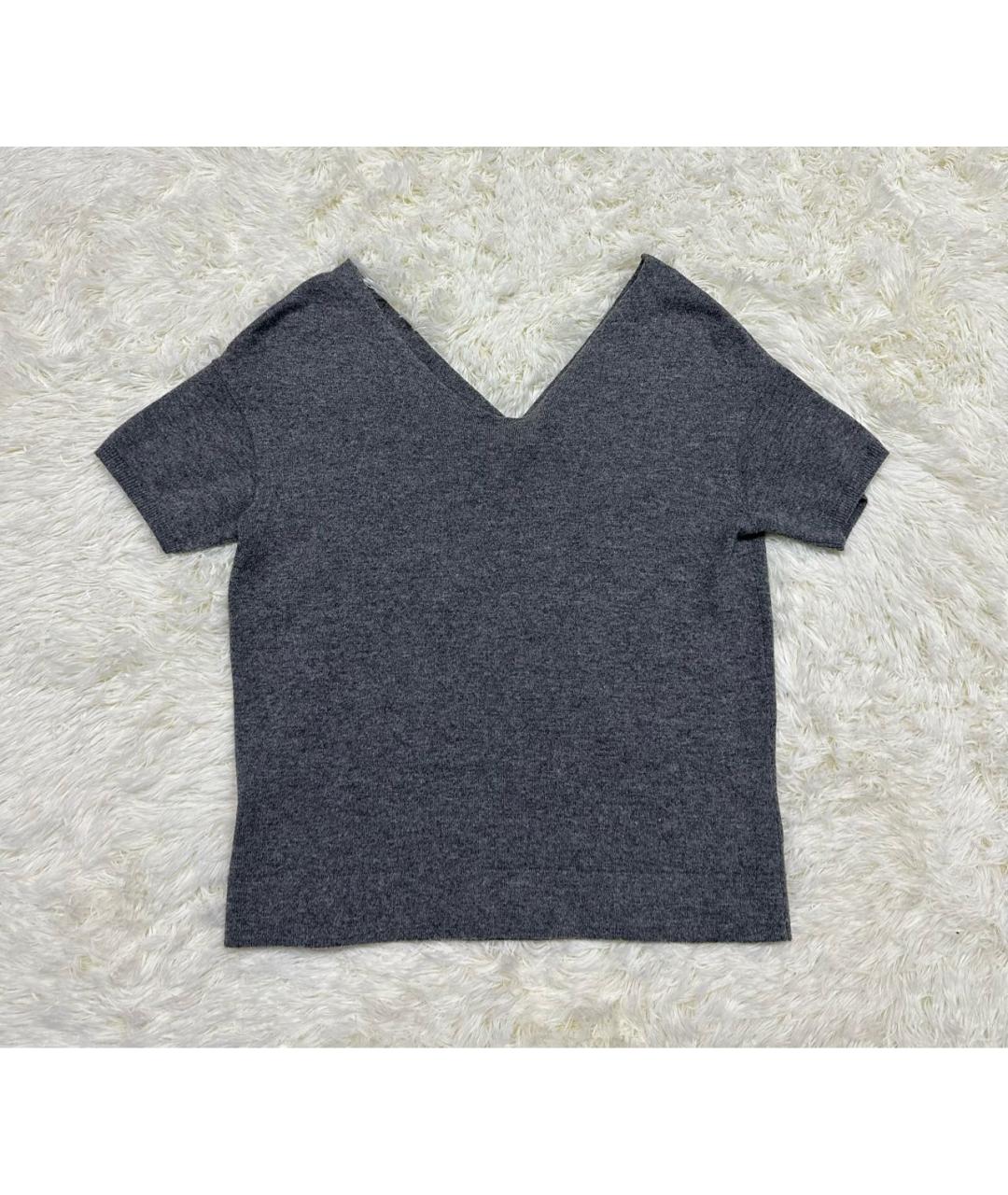 BRUNELLO CUCINELLI Антрацитовый кашемировый джемпер / свитер, фото 7