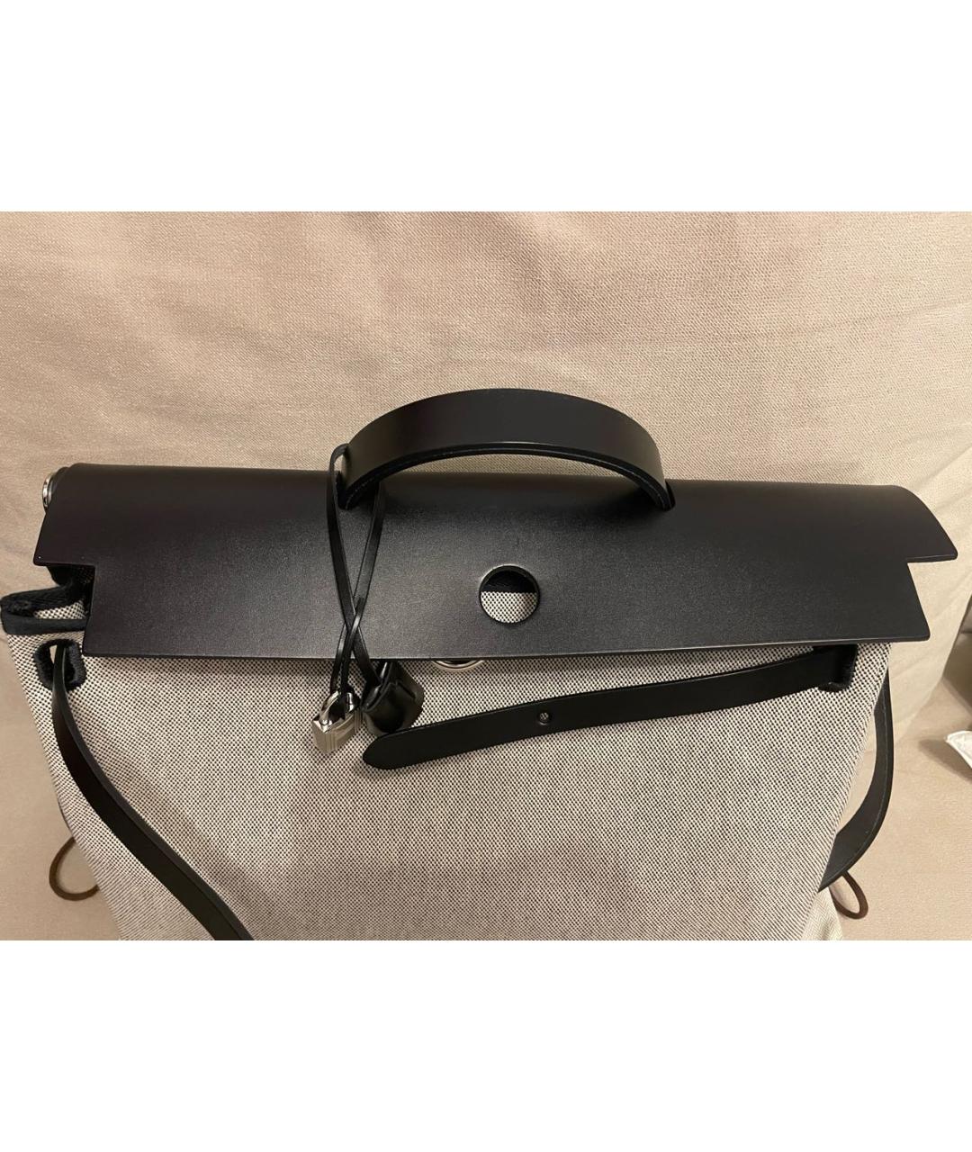 HERMES Серая тканевая сумка через плечо, фото 6