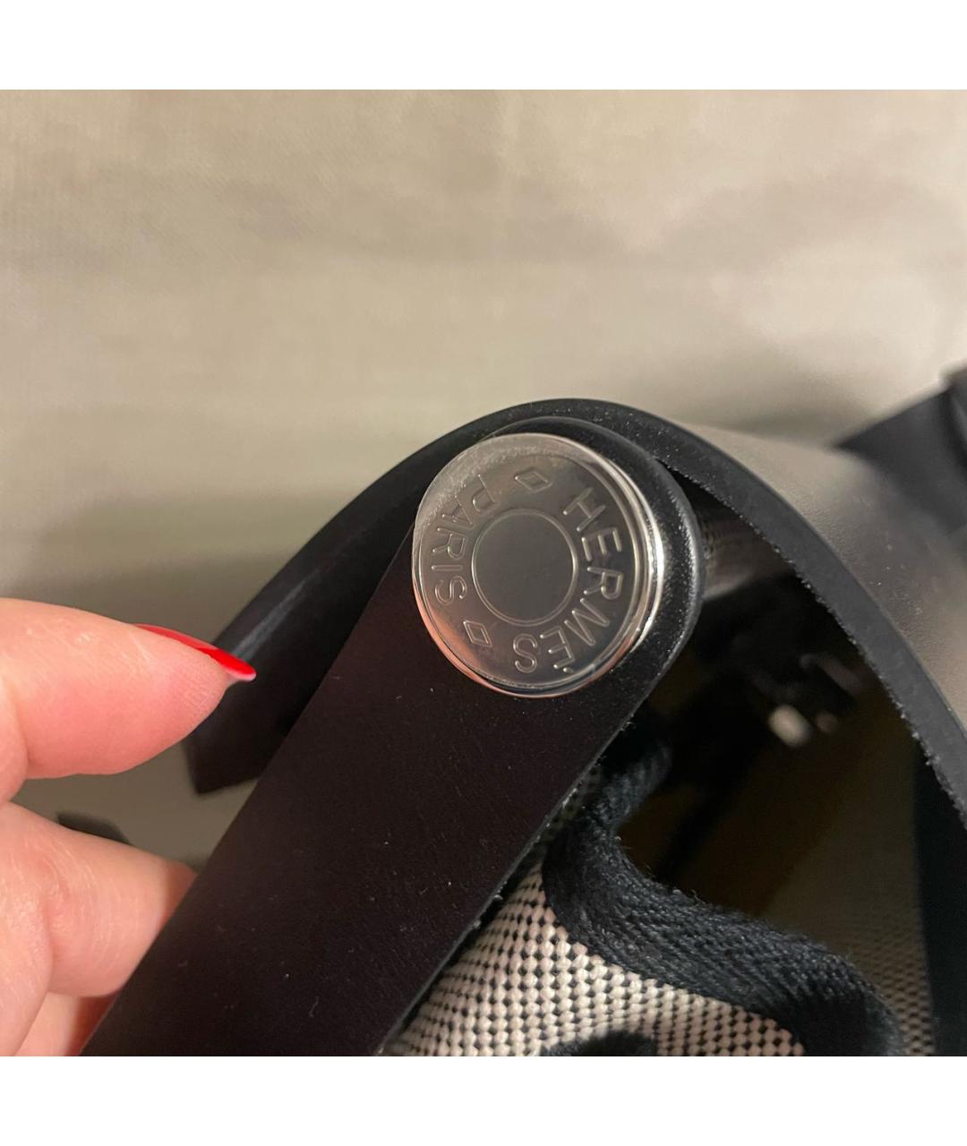 HERMES Серая тканевая сумка через плечо, фото 8