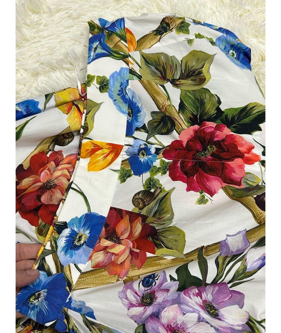 DOLCE&GABBANA Мульти хлопковая юбка макси, фото 4