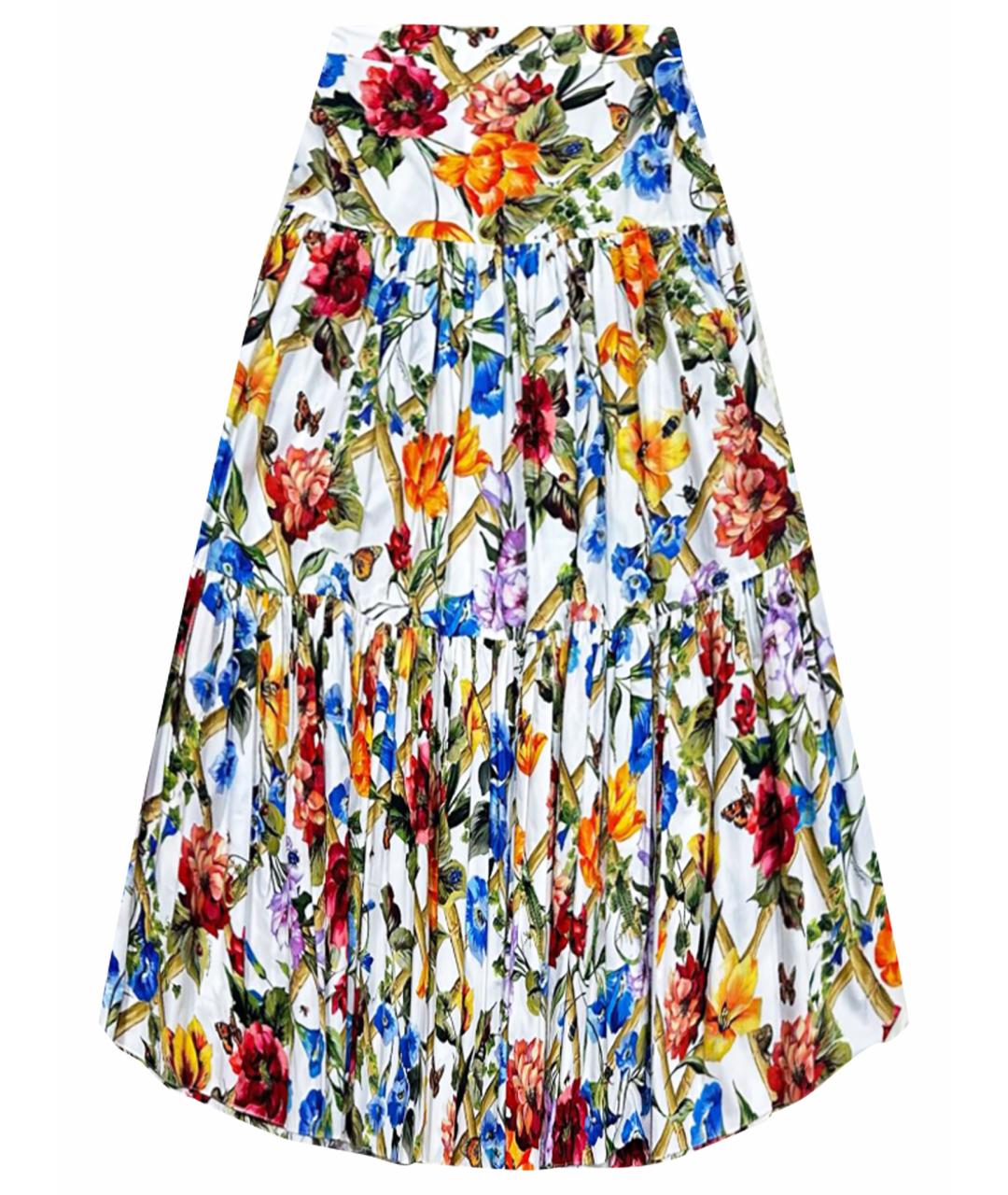 DOLCE&GABBANA Мульти хлопковая юбка макси, фото 1