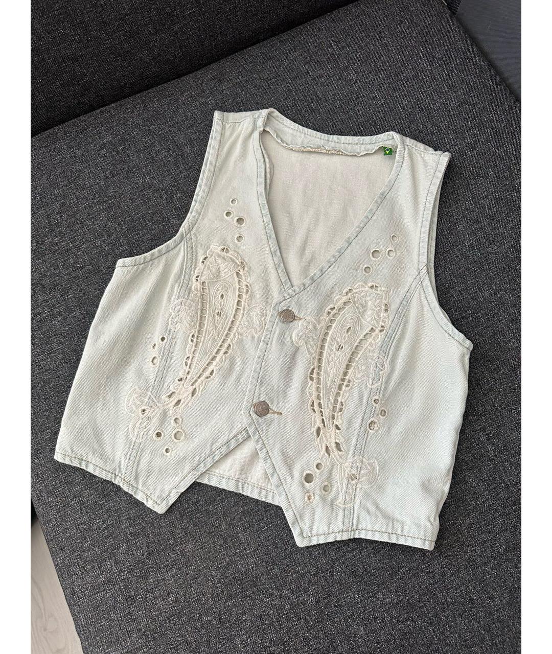 FARM RIO Голубой хлопковый жилет, фото 5