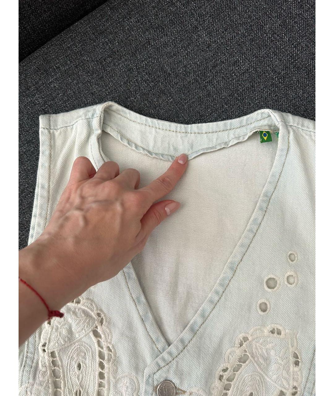 FARM RIO Голубой хлопковый жилет, фото 2