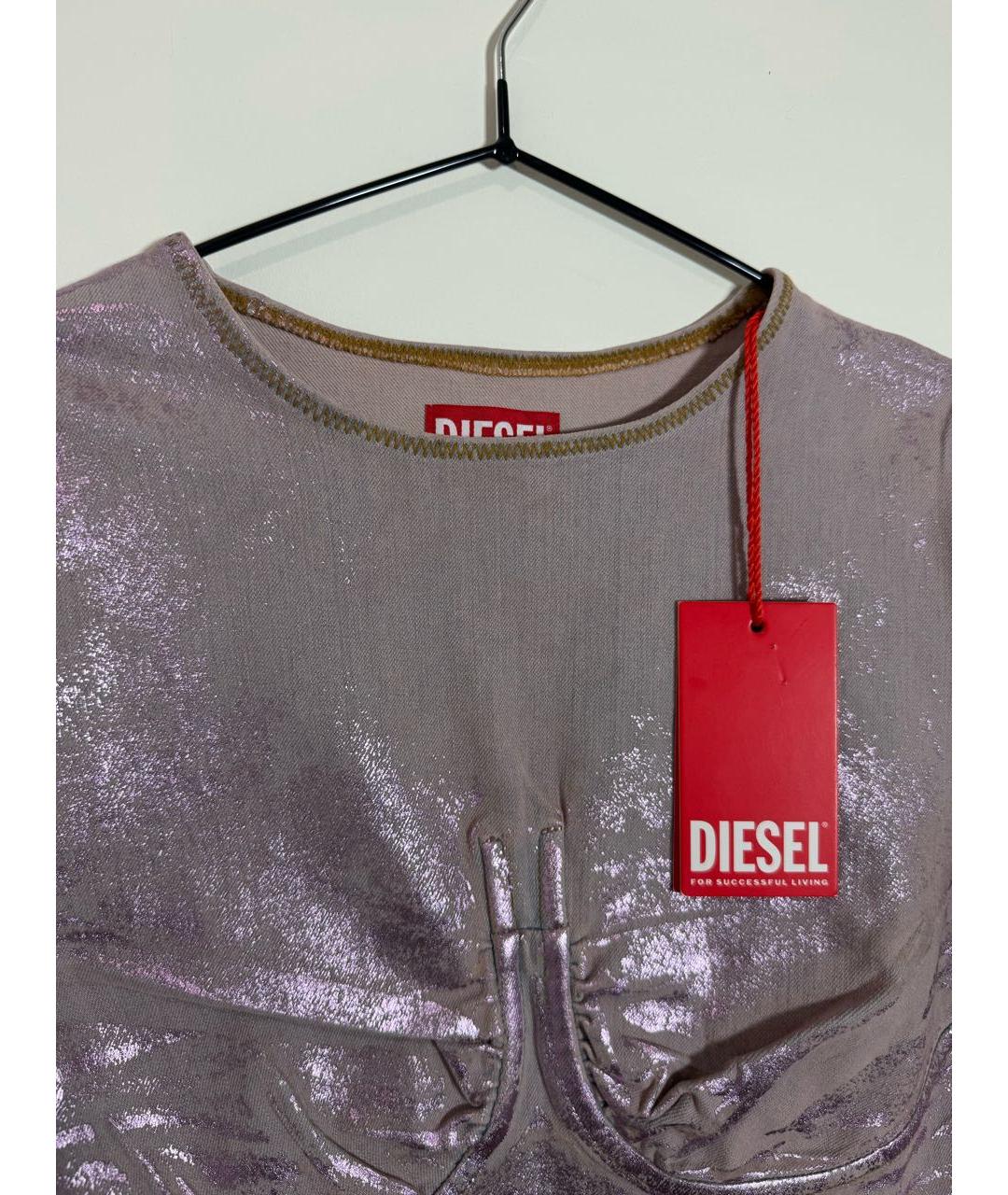 DIESEL Розовый хлопковый джемпер / свитер, фото 3